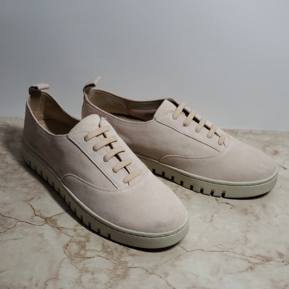 Vionic Pale Pink Suede Casual Womens Sneakers Size 8